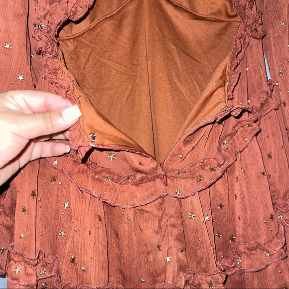 Wish Upon A Star Dress - Rust - Picture 11 of 13
